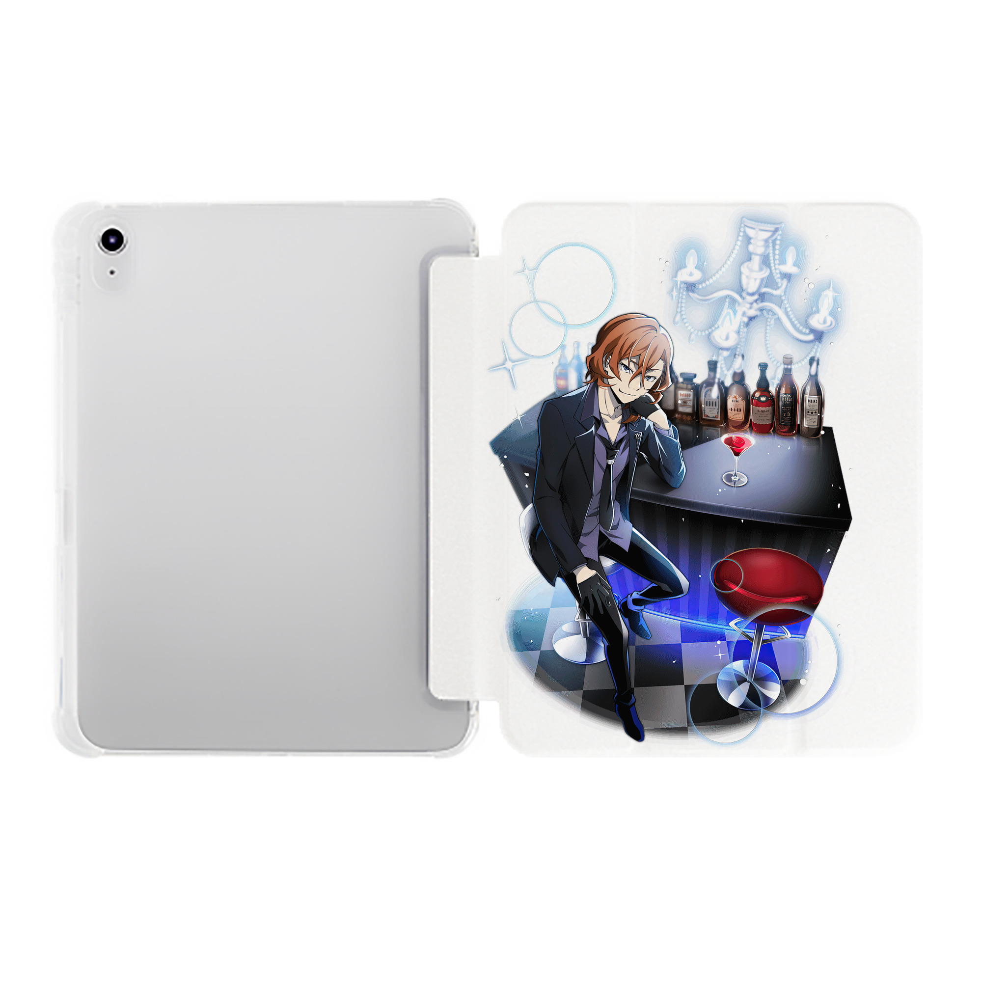 （画像用） 文豪ストレイドッグス Bungo Stray Dogs IPad ケース ペン収納付き 三つ折りスタンド PUレザー×シリコン 対応機種9.5/10.5/10.9インチ